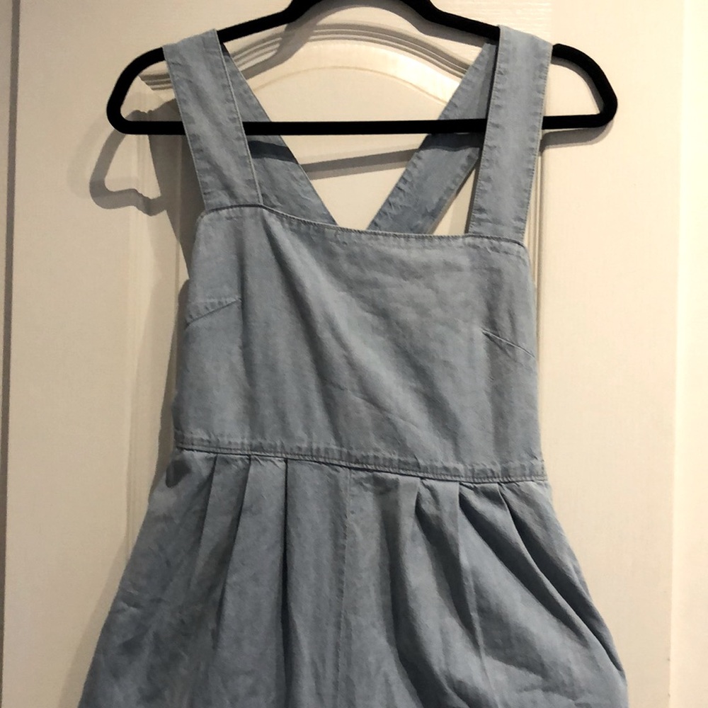 Free people wide leg overalls